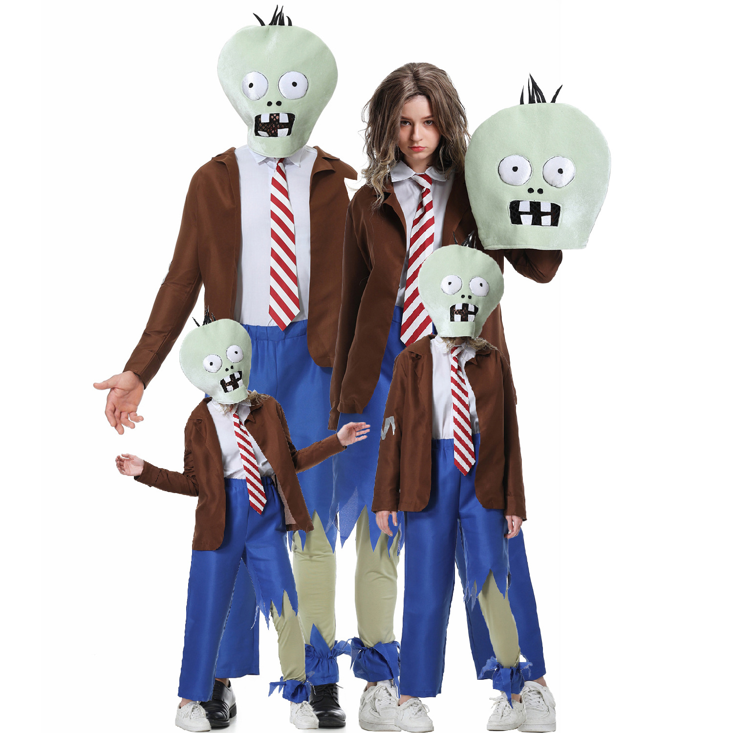 Plant Parent Vs Planta - S-XL-Pflanze vs. Zombie-Charakter-Puppen, Eltern-Kind-Outfit für Mädchen,